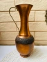 Красива медна ваза от Англия с дръжка от месинг, снимка 6