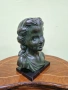 Уникален антикварен колекционерски френски керамичен авторски бюст , снимка 6