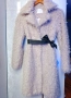 Пухкаво палто с естествен косъм от лама, снимка 2