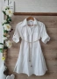 Дълга бяла риза памучна материя Италия , снимка 2