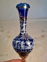 италианска арт ваза цвят кобалт с позлата , снимка 5