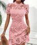 Розова рокля, снимка 1 - Рокли - 46041024