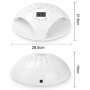 Професионална UV/LED Лампа за Маникюр 48W – За две ръце, с Вграден Вентилатор, Магнитно Дъно и 24 Ди, снимка 7