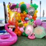 Тропически комплект арка с цветни балони, балони от фолио ананас, 132 бр., лятна декорация за парти, снимка 3