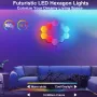 RGB LED стенна интелигентна шестоъгълна лампа геймърско LED осветление с плочи за стена, снимка 11