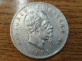 Италия 5 лири 1874 СРЕБРО, снимка 1