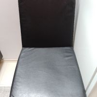 Кожен трапезен черен стол, снимка 2 - Столове - 45335333