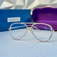 Gucci прозрачни слънчеви очила авиатор с камъни очила за компютър , снимка 1 - Слънчеви и диоптрични очила - 45209330