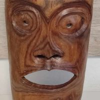 Стара дървена маска#1, снимка 5 - Антикварни и старинни предмети - 45521928