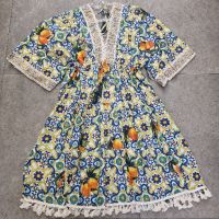 Лятна бохо рокля с лимони, снимка 1 - Рокли - 45544152
