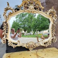 Италианска барокова конзола с огледало  б25, снимка 13 - Огледала - 45639163