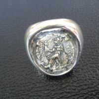 Сребърни мъжки масивни пръстени в изящен античен стил, снимка 5 - Антикварни и старинни предмети - 45734007