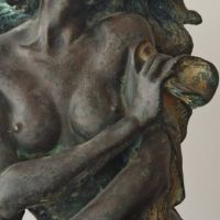 Антикварна Бронзова Скулптура "Жената на Слънцето"1900 г, снимка 6 - Антикварни и старинни предмети - 44848331