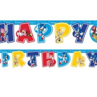 Соник Sonic букви Happy Birthday надпис Банер парти гирлянд декор рожден ден, снимка 1 - Други - 45117011