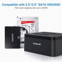 Докинг станция за твърд диск Inateck, USB 3.0 към SATA Dual Bay външна докинг станция за твърд диск , снимка 3 - Друга електроника - 45877672