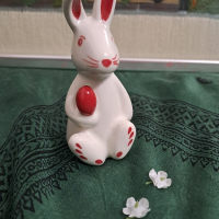 Ретро  порцеланово Великденско зайче, снимка 6 - Антикварни и старинни предмети - 44943064