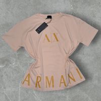 *Armani Exchange* дамска тениска в бежов цвят, снимка 1 - Тениски - 45284324