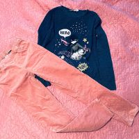 H&M джинси и блуза 140 см, снимка 2 - Детски комплекти - 45100832