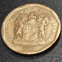 Монета Южна Африка 50 цента, 1991, снимка 2 - Нумизматика и бонистика - 45872737