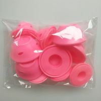 Комплект от 10 броя силиконови ролки за коса в розов или син цвят, снимка 4 - Други - 45536318