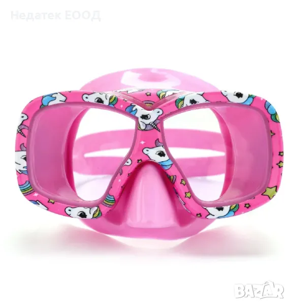 Детски маска за плуване, Розов, 6-12 години., снимка 1