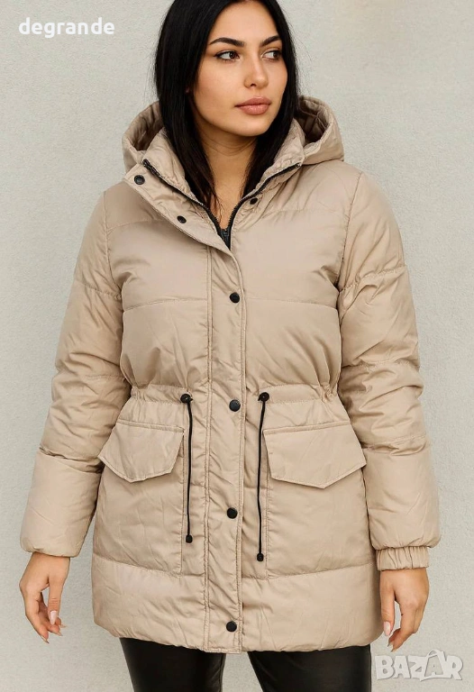 Зимно дамско яке с качулка , снимка 1