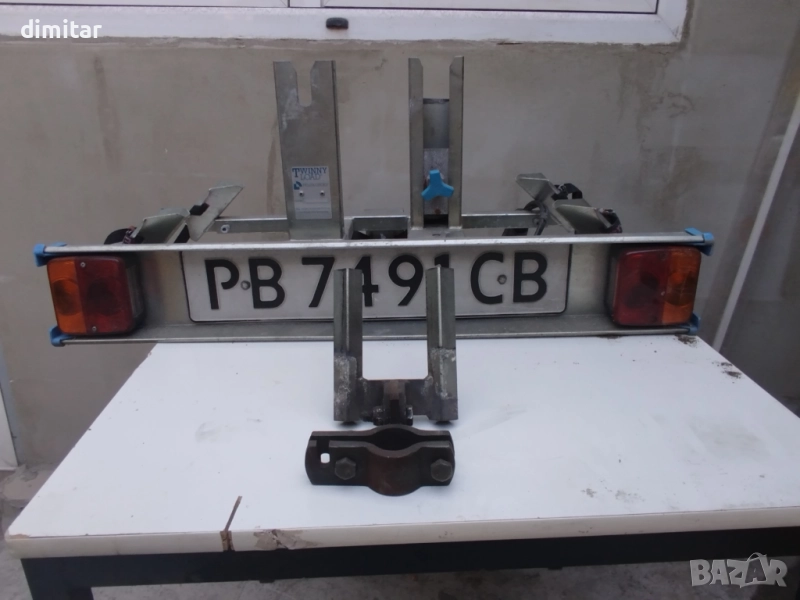 Багажник за теглична автомобил за 2 броя велосипеди, снимка 1