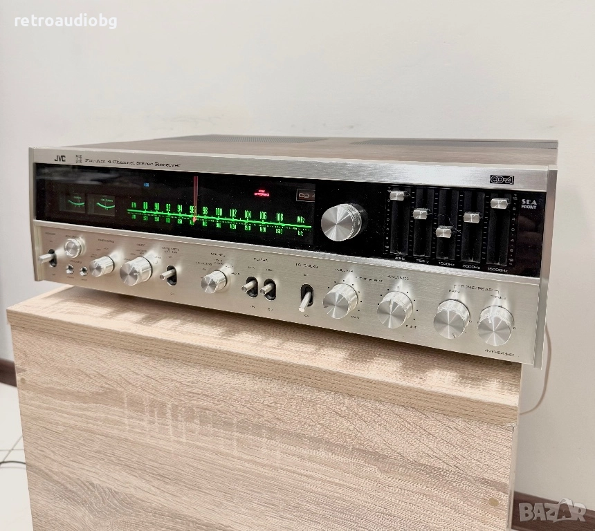 🔊Ретро масивен ресивър - усилвател с радио JVC 4VR-5436 - Made in Japan🔊, снимка 1