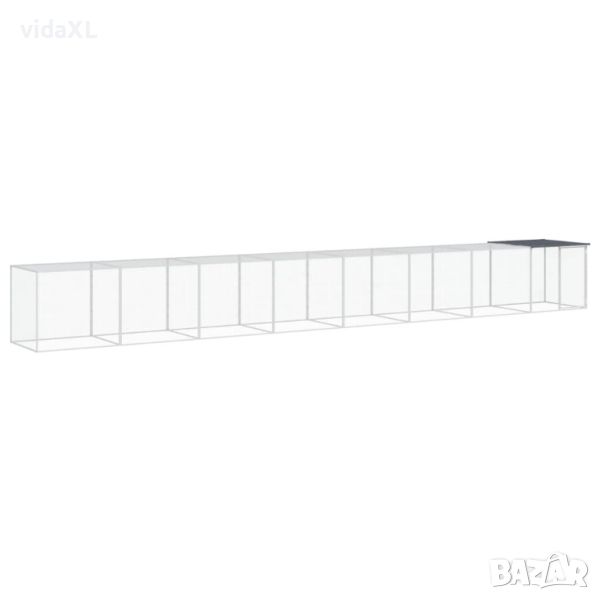 vidaXL Клетка за пилета с покрив антрацит 803x98x90 см стомана, снимка 1