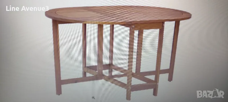 Градинска маса, 130x90x72 см, акация масив, снимка 1