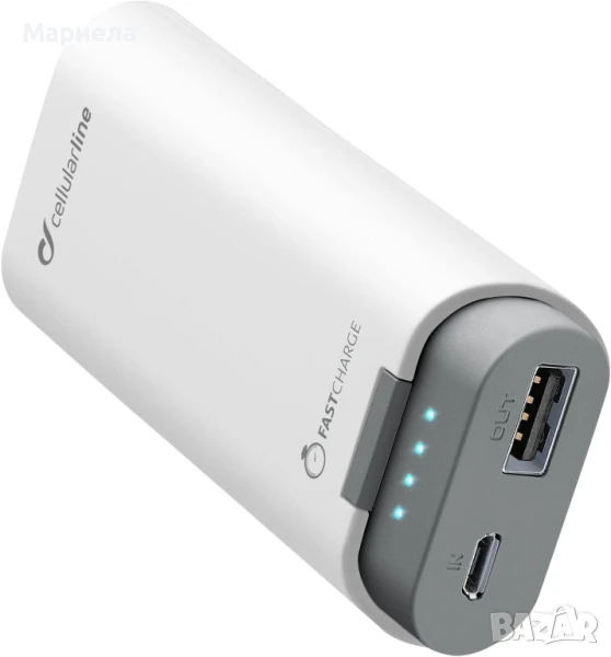 Универсално, мощно и бързо преносимо зарядно / Cellularline Freepower 5200, снимка 1