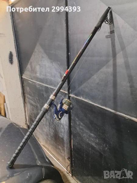 Карбонова въдица с макара, снимка 1