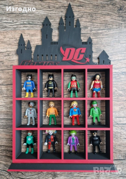 Kinder Playmobil стойка / поставка / дисплей за фигурки Киндер DC Comics, снимка 1