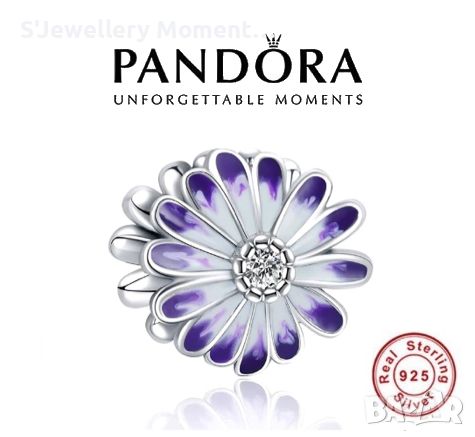 Сребърен елемент талисман Pandora 925  Daisy Charm, снимка 1