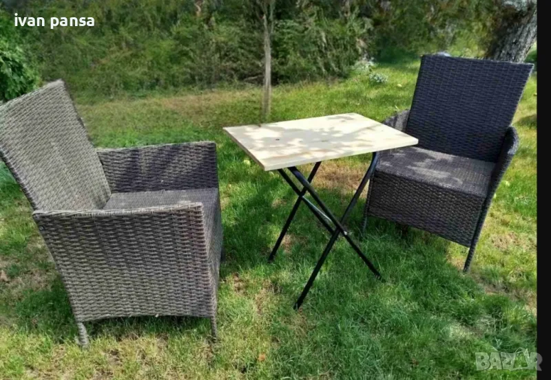 Сгъваема маса за градина/балкон ПДЧ и Масив дърво - Айви мебел, снимка 1