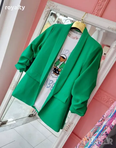 Зелено пролетно сако, снимка 1