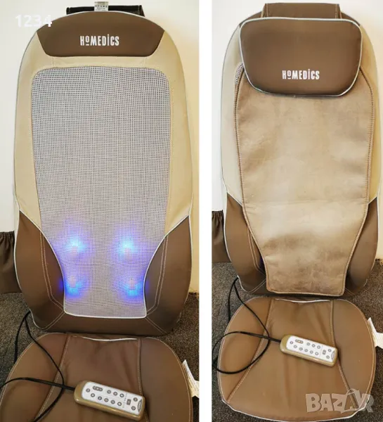 като НОВА HoMedics масажираща седалка за Шиацу масаж с подгрев. Масажор SBM-1010GB, снимка 1