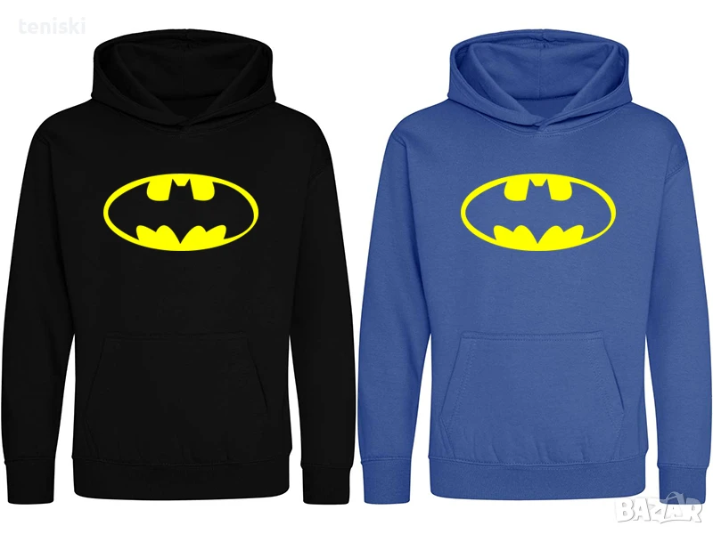 Качествени детски суичъри Batman и Supermen Модели, цветове и размери, снимка 1