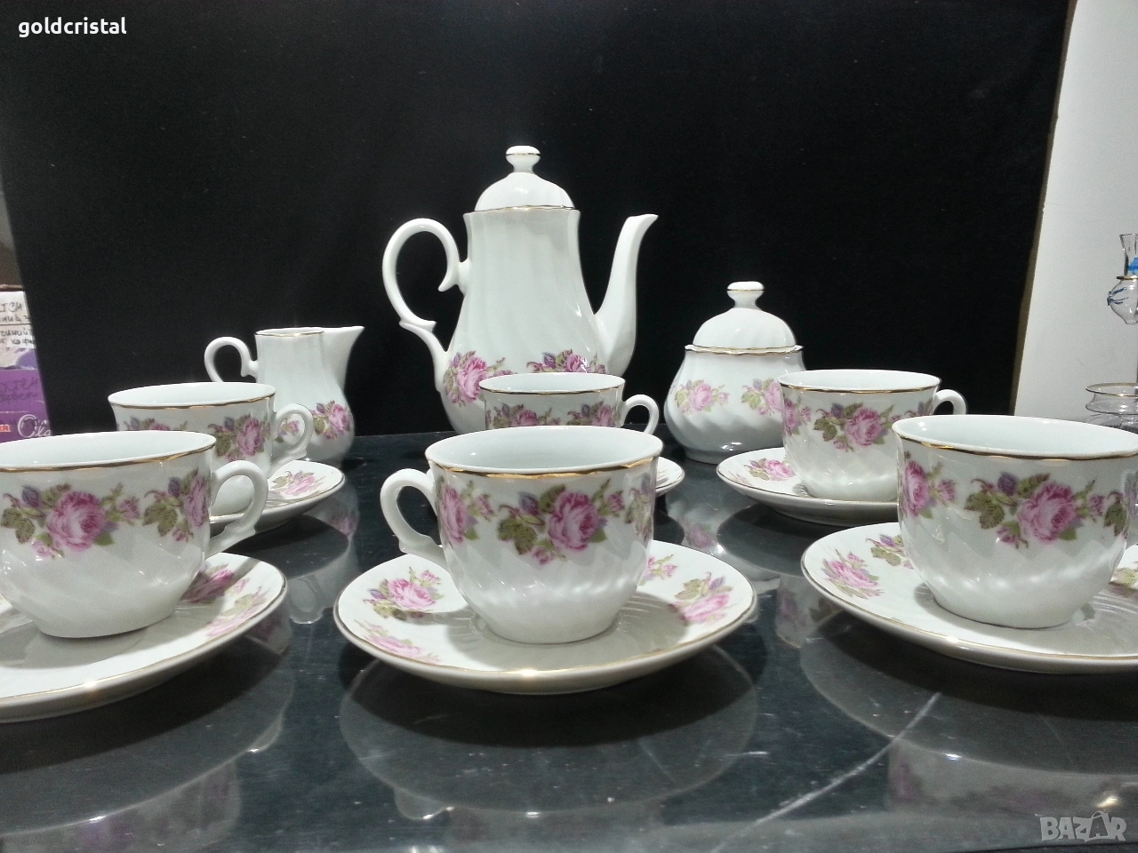 Стар български порцелан чаши за чай , снимка 1