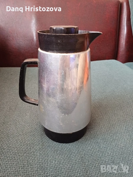 Метална кана- термос- 1 литър, снимка 1