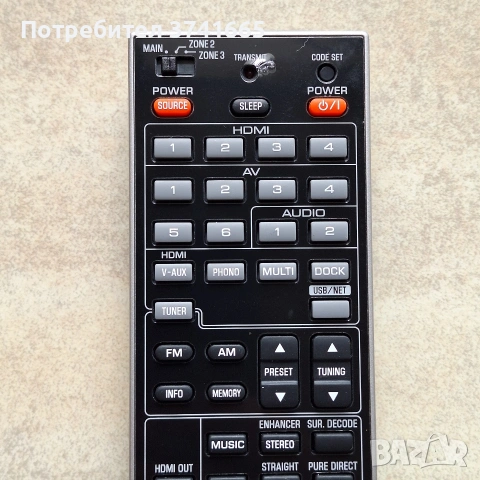 Оригинално дистанционно Yamaha RAV297 WS31720 EX, снимка 2 - Ресийвъри, усилватели, смесителни пултове - 54047425