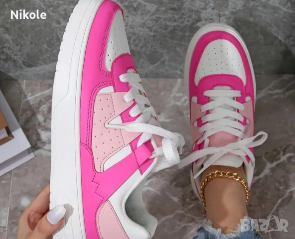 Дамски розови спортни обувки, снимка 2 - Маратонки - 53753030