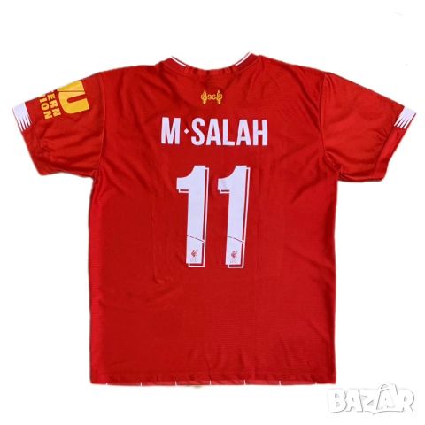 Мъжка тениска New Balance x Liverpool🏴󠁧󠁢󠁥󠁮󠁧󠁿 x Mohamed Salah🇪🇬| M размер, снимка 2 - Тениски - 45395247