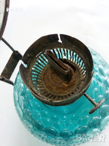 Стара газена лампа, снимка 3 - Антикварни и старинни предмети - 53431425