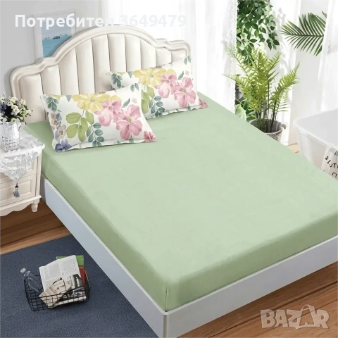 Спален комплект от 6 части с ластик , снимка 2 - Спално бельо - 53993869