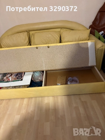Кожен диван разтегателен, снимка 3 - Дивани и мека мебел - 52183051