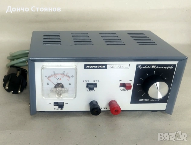 Лабораторно захранване (0-24V / 1.5A) с трансформатор "MONACOR'' /Japan