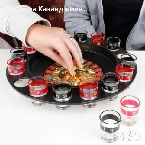 16 Glass Lucky Shot Игра за пиене  За 2-8 играча, снимка 1 - Рулетки - 47183442