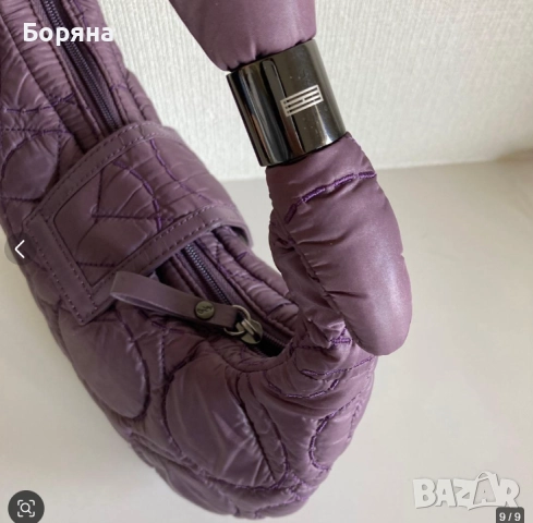 Tommy Hilfiger нова малка лилава капитонирана чанта, снимка 15 - Чанти - 52815878