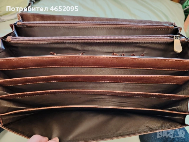 Голяма мъжка чанта от естествена кожа ART, снимка 3 - Чанти - 53558069